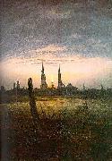Caspar David Friedrich City at Moonrise Germany oil painting artist